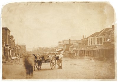 Upper Queen Street, Auckland, après 1859 - John Nicol Crombie